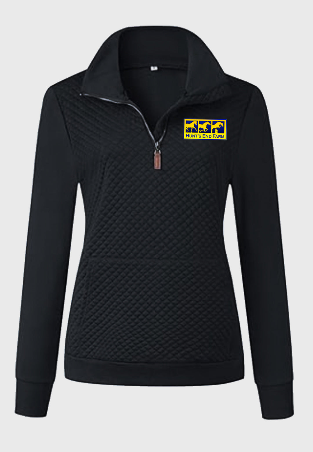 Hunt's End Farm BTFBM Ladies Quilted 1/4 Zip Sweatshirt, 2 Color Options