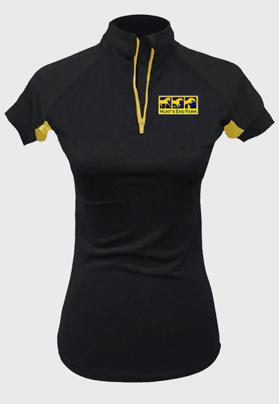 Hunt's End Farm Short Sleeve Custom Sun Shirt with Contrasting Accents, Adult + Youth Sizes, 2 Color Options