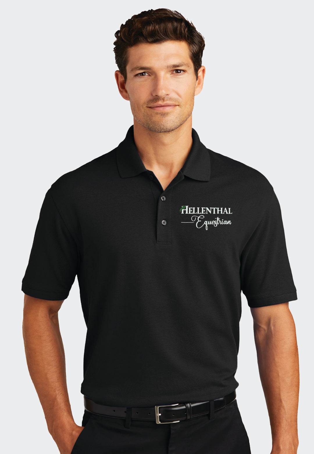 Hellenthal Equestrian Mens EZPerformance ™ Pique Polo