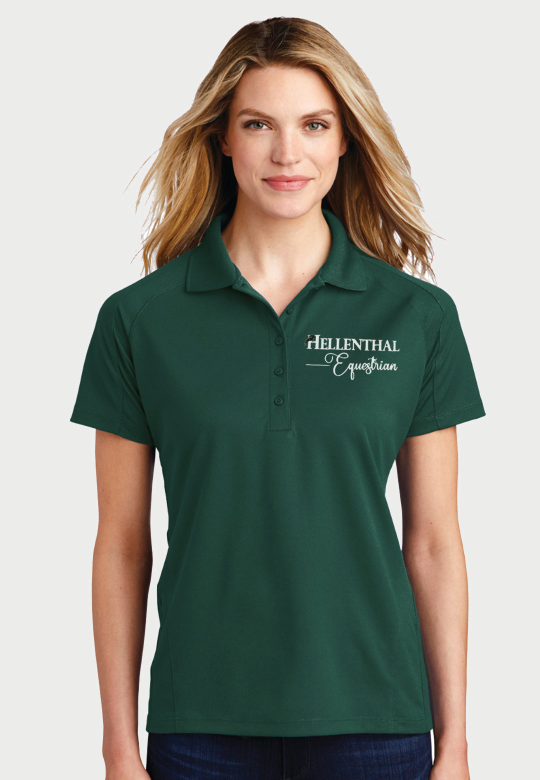 Hellenthal Equestrian Sport-Tek® Ladies Dri-Mesh® Pro Polo - 2 Color Options