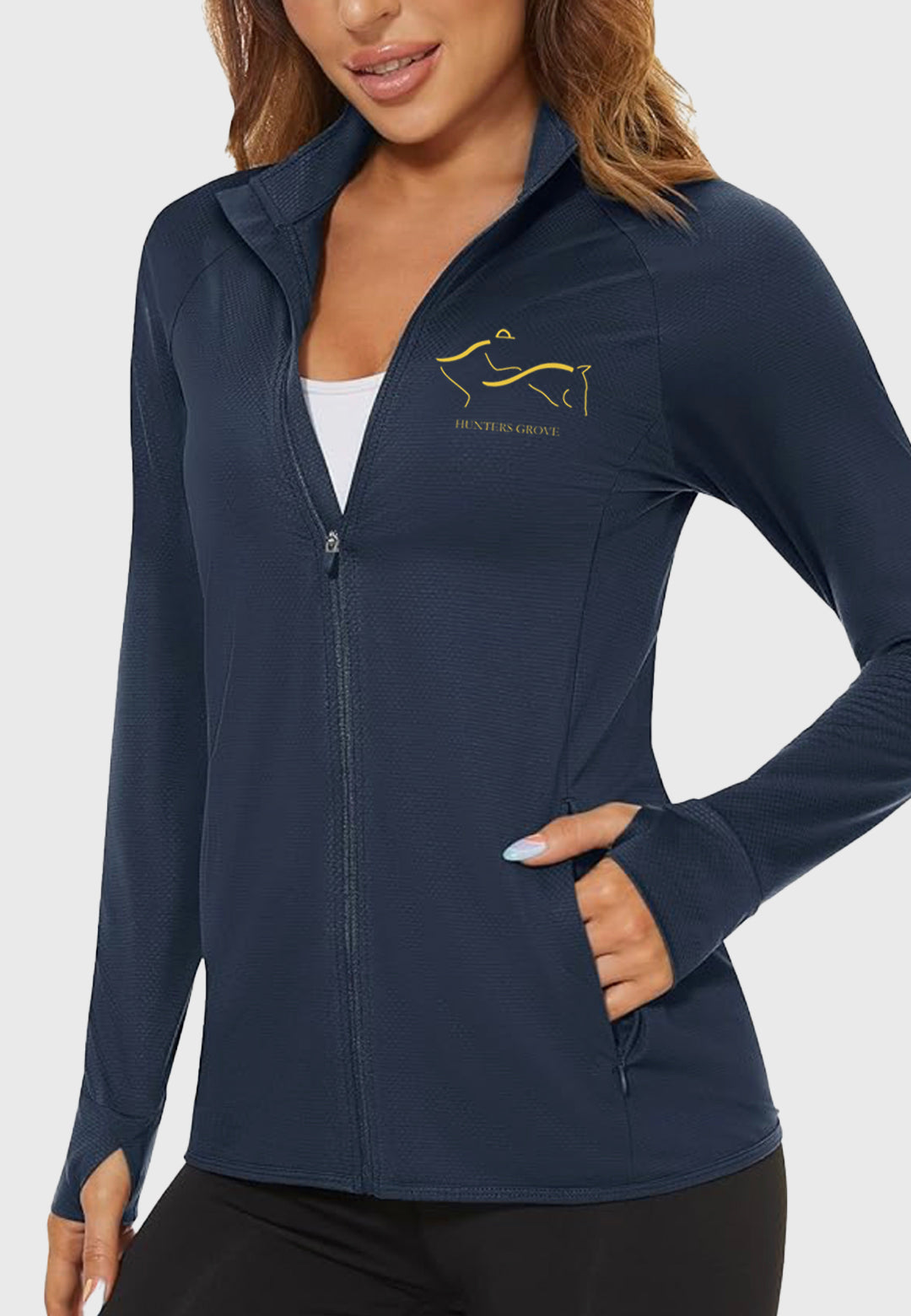 Hunters Grove Stables MAGCOMSEN Women's UPF 50+ Lightweight Athletic Jacket