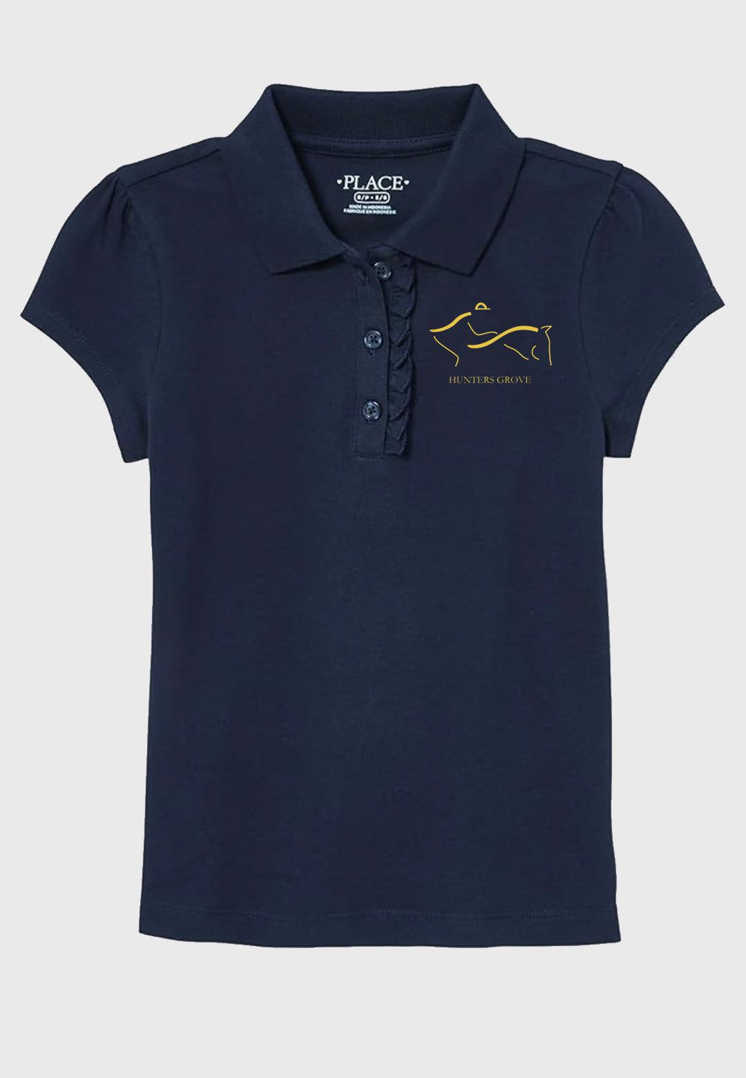 Hunters Grove Stables The Children's Place Girls' Short Sleeve Ruffle Pique Polo, 3 Color Options