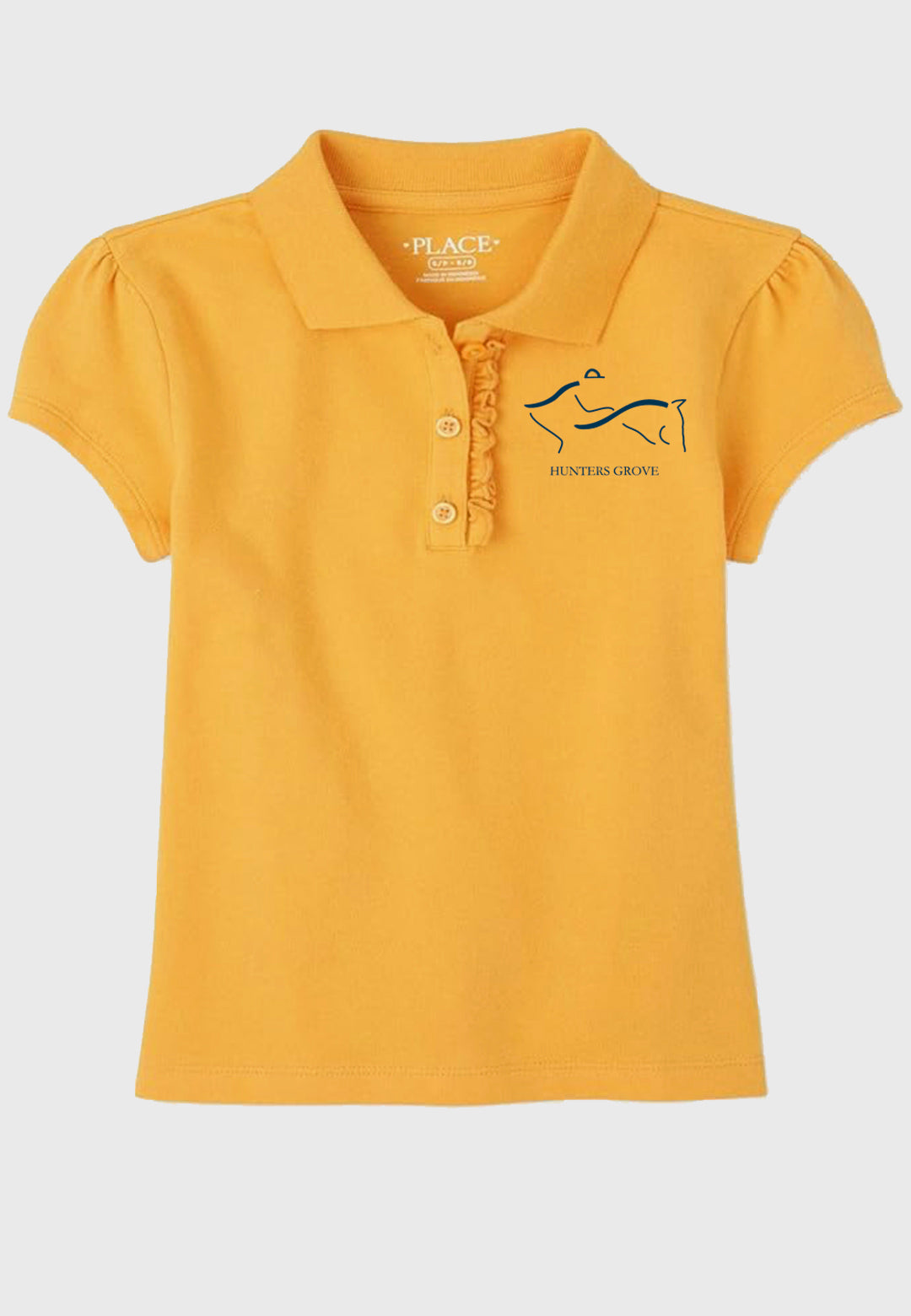 Hunters Grove Stables The Children's Place Girls' Short Sleeve Ruffle Pique Polo, 3 Color Options