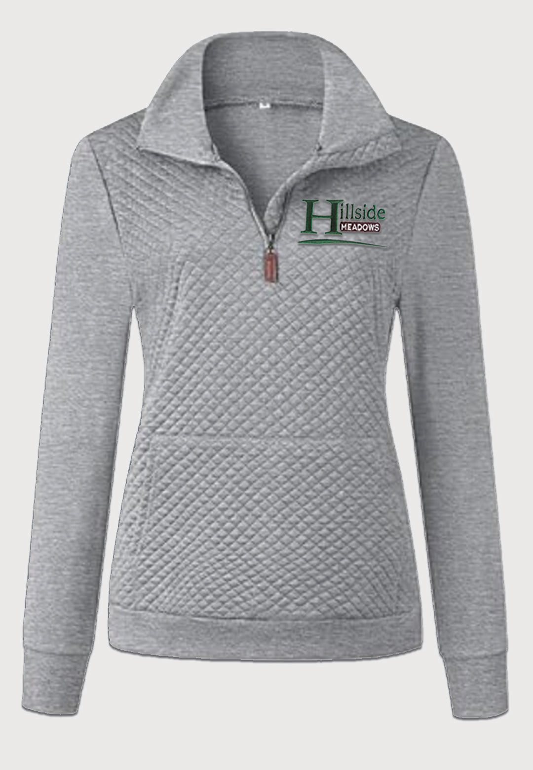 Hillside Meadows BTFBM Ladies Quilted 1/4 Zip Sweatshirt, 2 Color Options