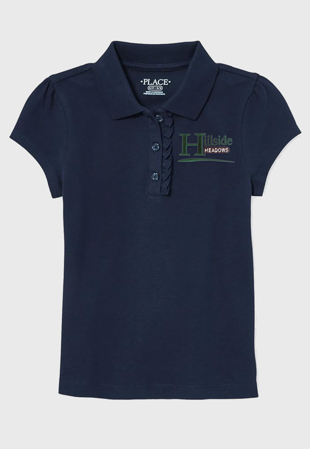Hillside Meadows The Children's Place Girls' Short Sleeve Ruffle Pique Polo, 2 Color Options