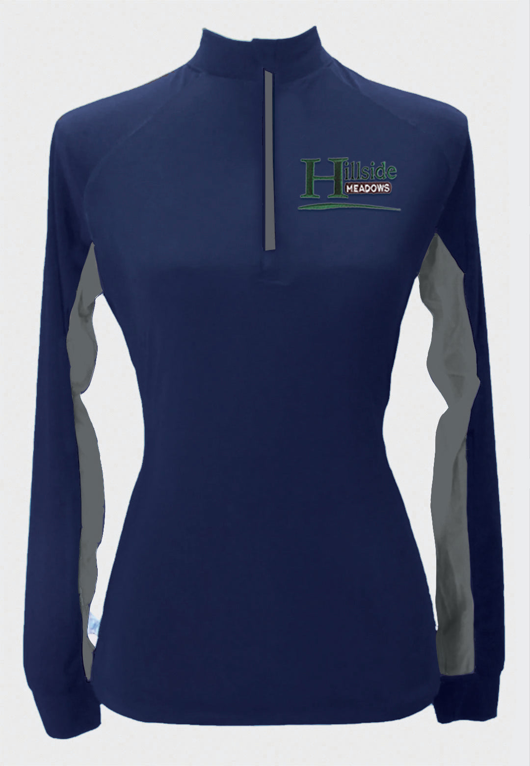 Hillside Meadows Long Sleeve Custom Sun Shirt with Contrasting Accents, Adult + Youth Sizes