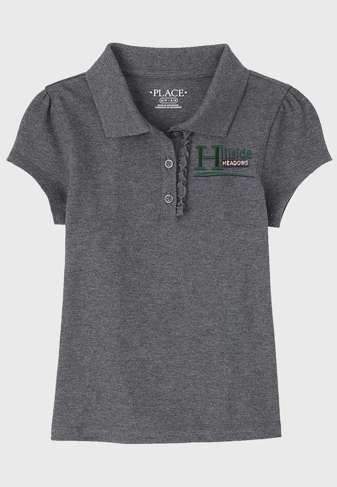 Hillside Meadows The Children's Place Girls' Short Sleeve Ruffle Pique Polo, 2 Color Options