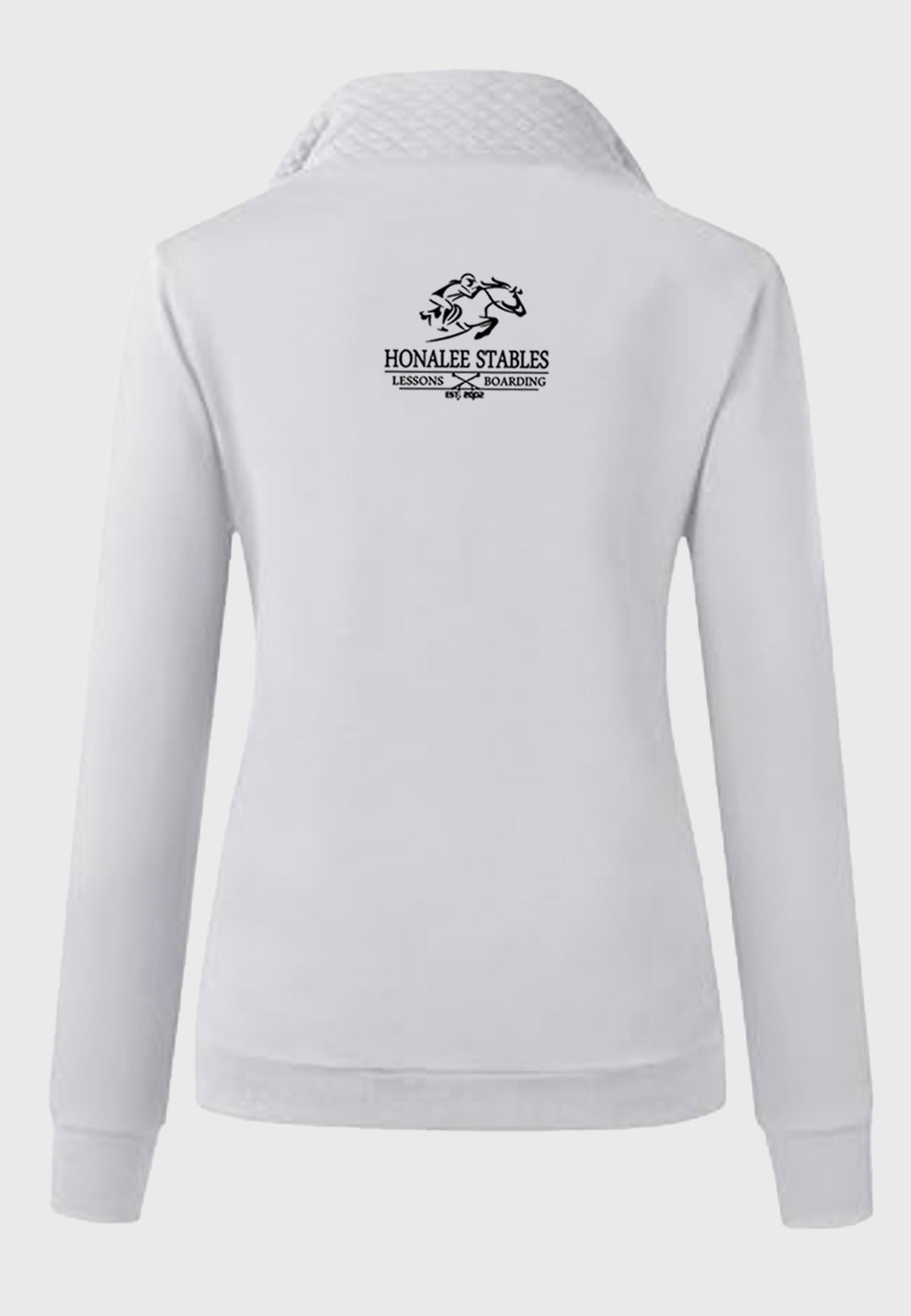 Honalee Stables BTFBM Ladies Quilted 1/4 Zip Sweatshirt, 2 Color Options