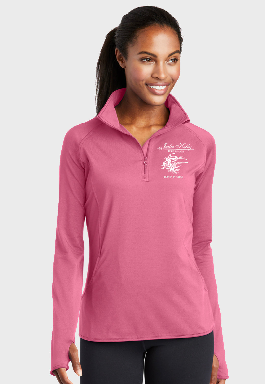 Jodie Kelly Dressage Sport-Tek® Ladies Sport-Wick® Stretch 1/2-Zip Pullover - 3 Color Options