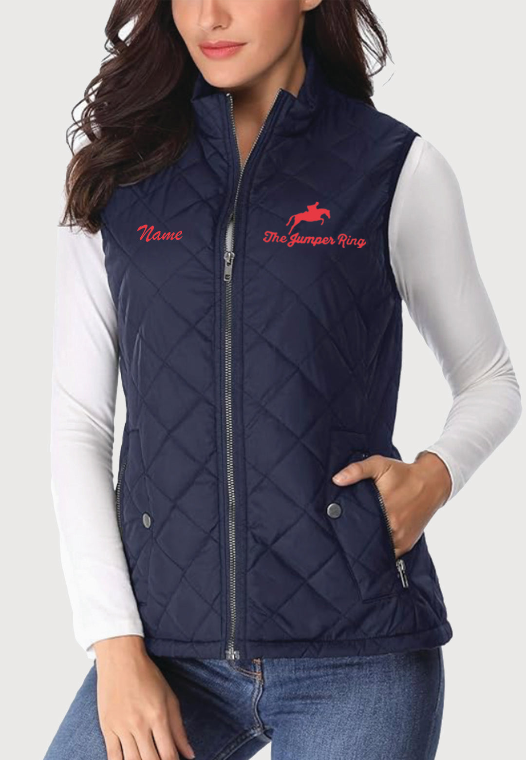 The Jumper Ring Ladies Miss Molly Quilted Vest, 2 Color Options