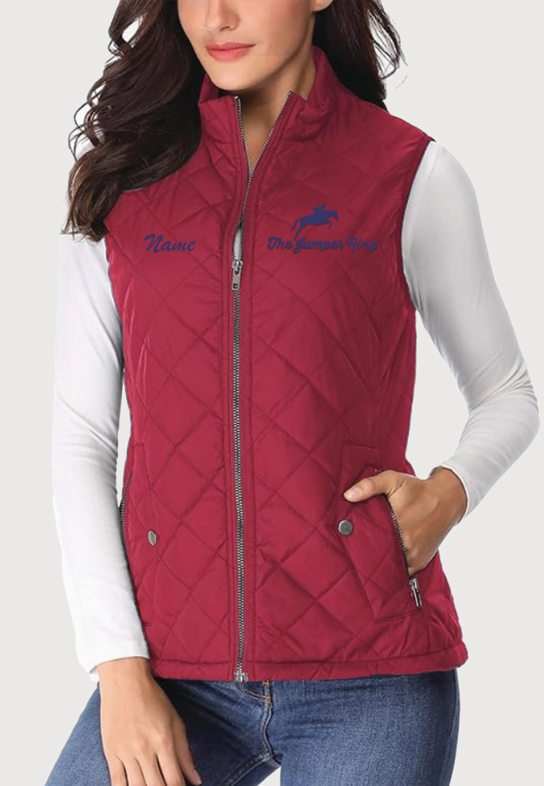 The Jumper Ring Ladies Miss Molly Quilted Vest, 2 Color Options