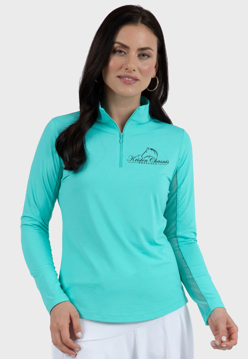 Kristen Chasnis Dressage IBKÜL's Ladies Long Sleeve Zip Mock Neck, 3 Color Options