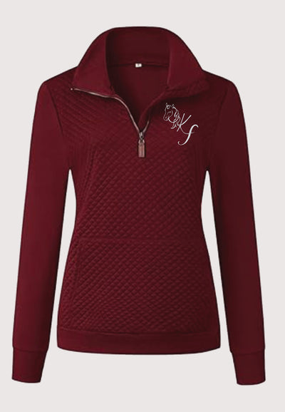 Kerivan Farms BTFBM Ladies Quilted 1/4 Zip Sweatshirt, 2 Color Options