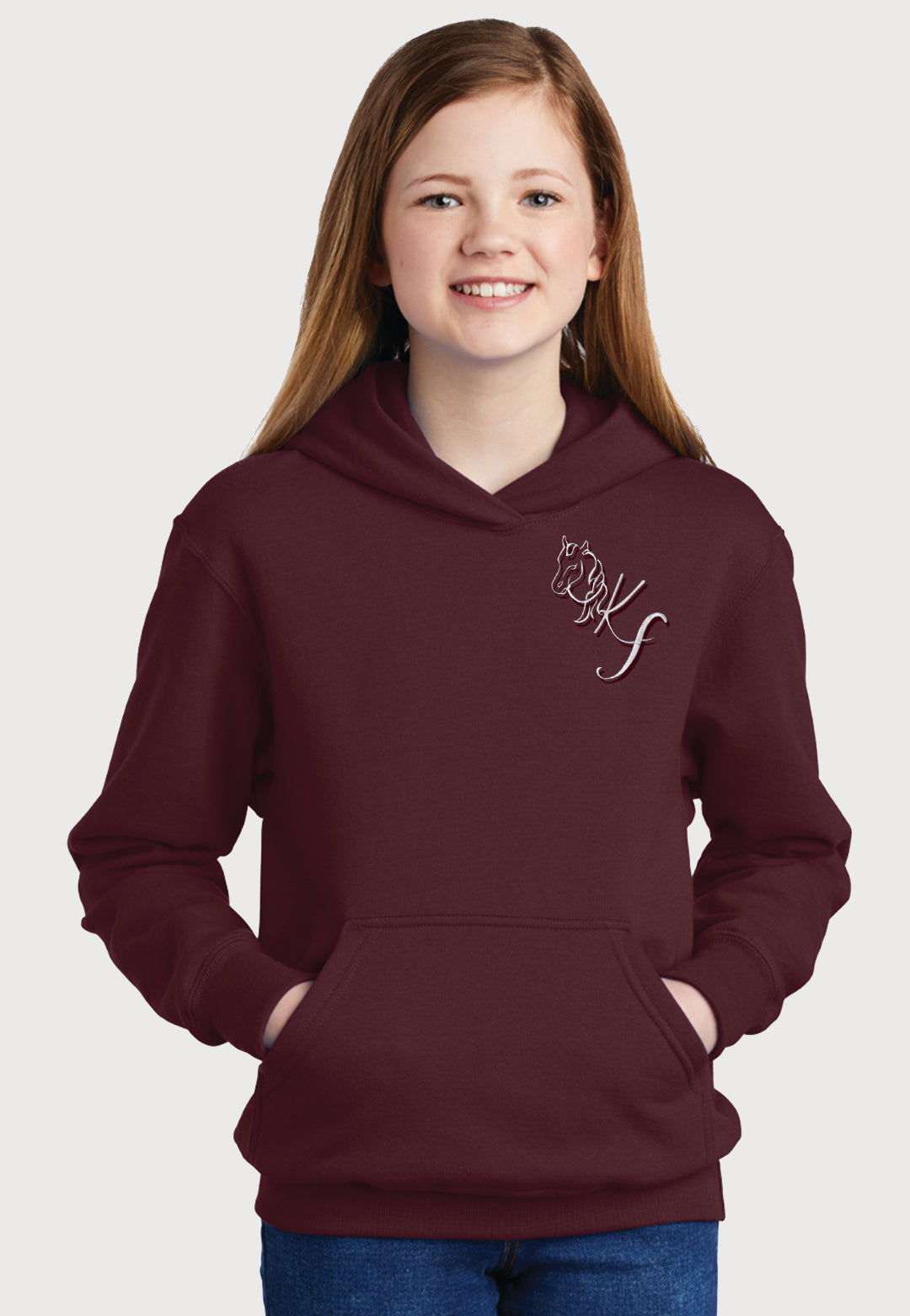 Kerivan Farms Port & Company® Essential Fleece Pullover Hooded Sweatshirt, Adult + Youth Sizes