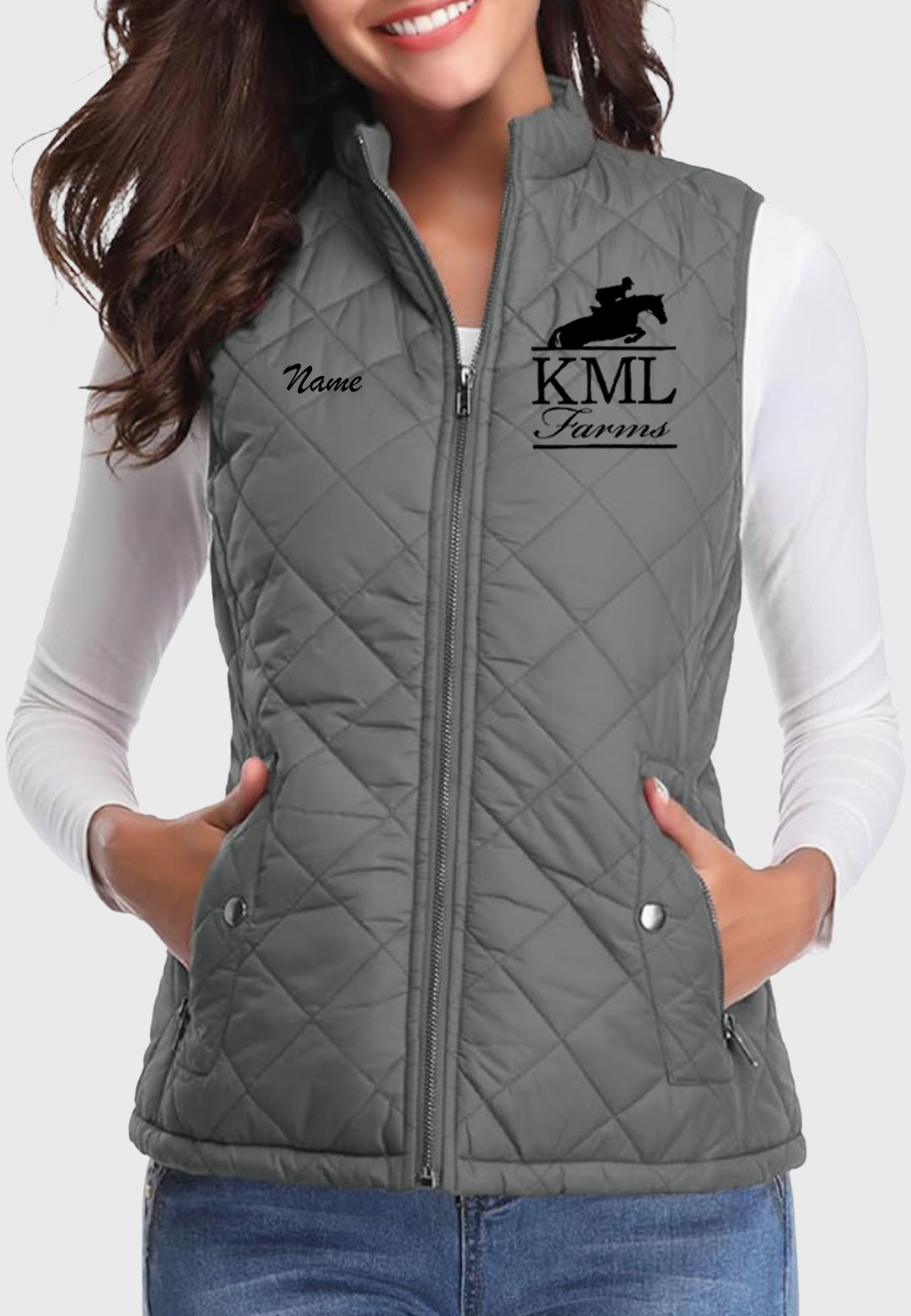 KML Farms Fuinloth Women's Quilted Vest, 2 Color Options