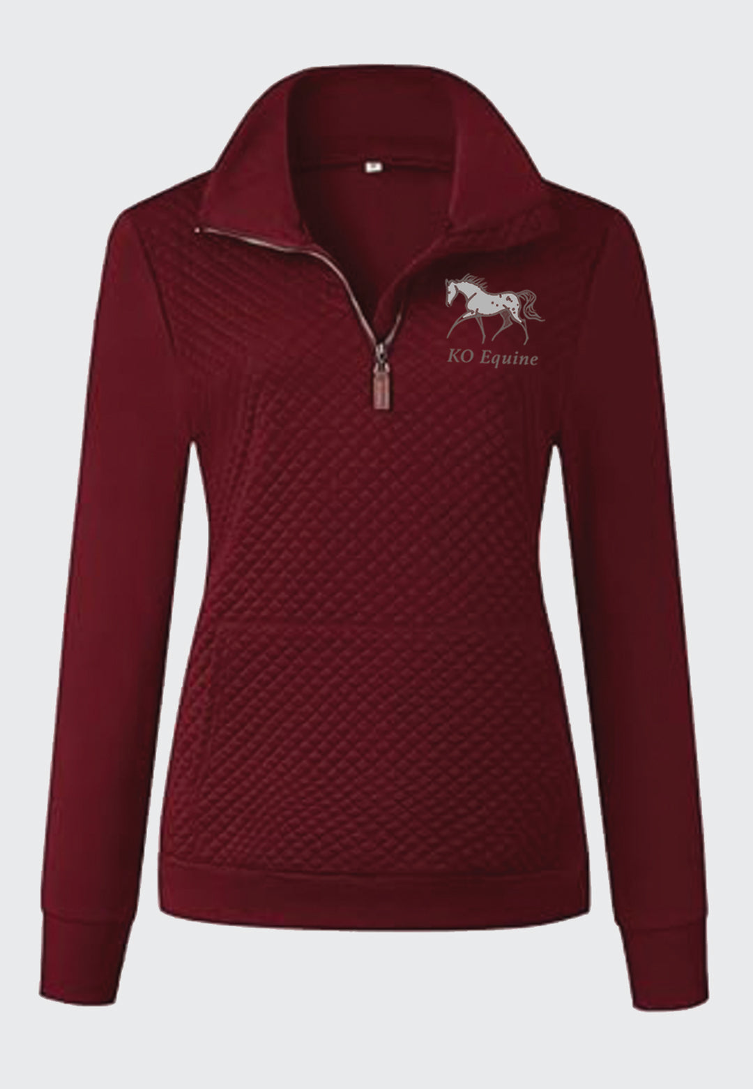 KO Equine BTFBM Ladies Quilted 1/4 Zip Sweatshirt, 2 color Options