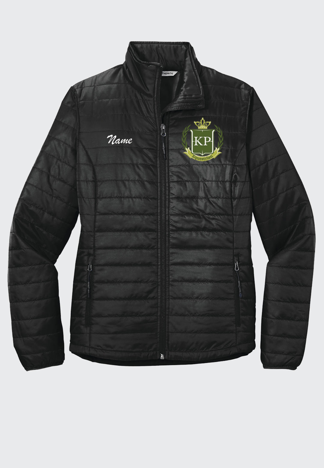 KP Equestrian Port Authority® Black Packable Puffy Jacket - Ladies + Mens Styles