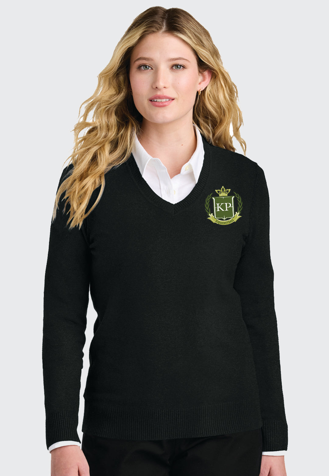 KP Equestrian Port Authority® Women’s Easy Care V-Neck Sweater, 2 Color Options