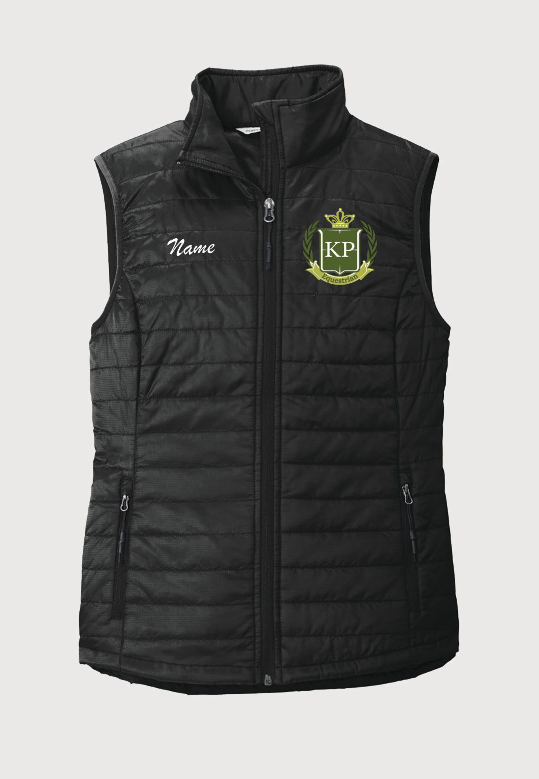 KP Equestrian Port Authority® Black Packable Puffy Vest - Ladies/Mens Styles