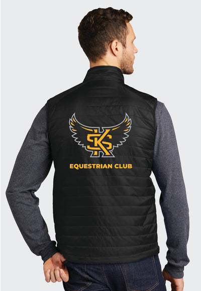 KSU Equestrian Team Port Authority® Packable Puffy Vest - Ladies/Mens Styles - Black