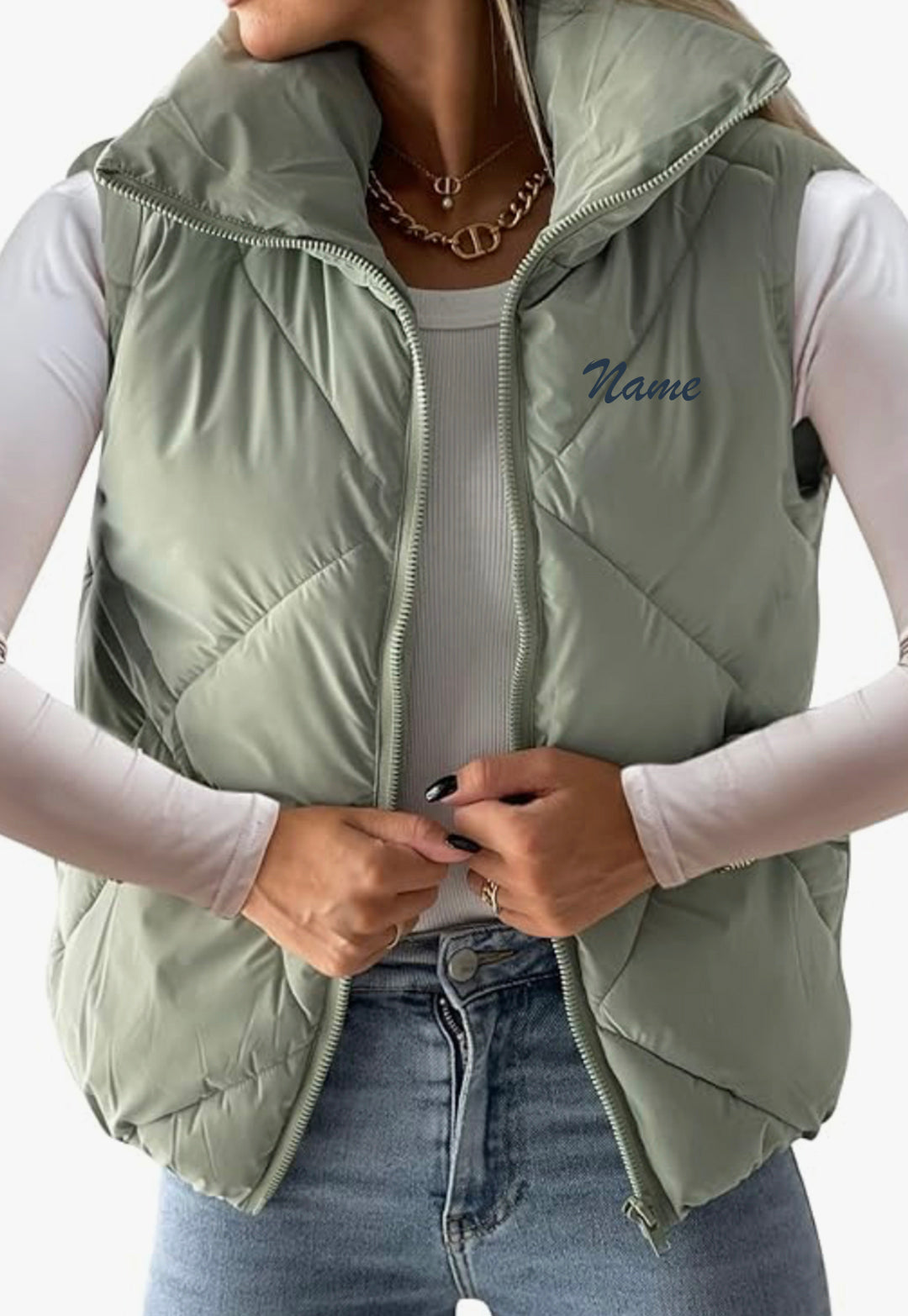 Liz Bolton Stables Quilted Cropped Puffer Vest, 2 Color Options