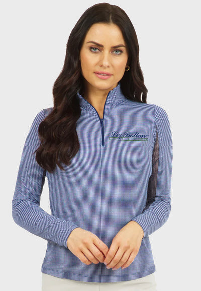 Liz Bolton Stables IBKÜL® MINI-CHECK LONG SLEEVE SUN SHIRT, Ladies + Girls