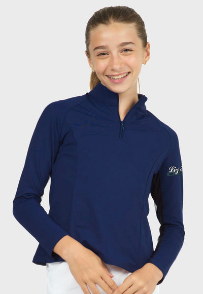 Liz Bolton Stables IBKÜL's Ladies + Girls Long Sleeve Zip Mock Neck - 2 Color Options