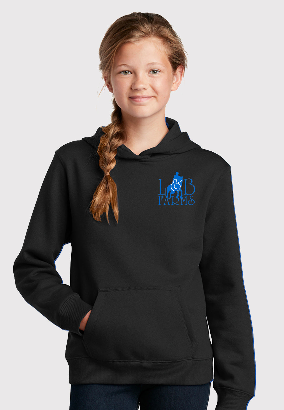 L & B Farms Sport-Tek® Hooded Sweatshirt - Adult (unisex) + Youth Sizes, 2 Color Options