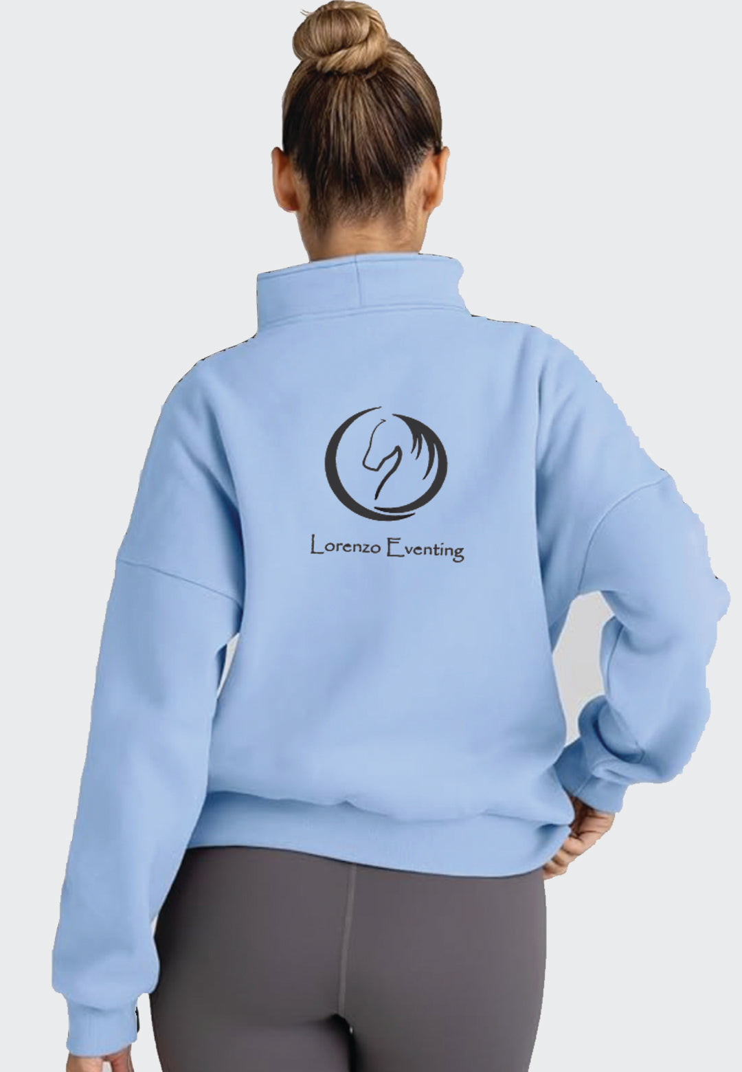 Lorenzo Eventing Trendy Queen Half Zip Pullover Sweatshirt, 2 Color Options