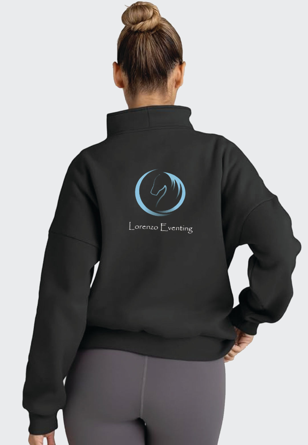 Lorenzo Eventing Trendy Queen Half Zip Pullover Sweatshirt, 2 Color Options