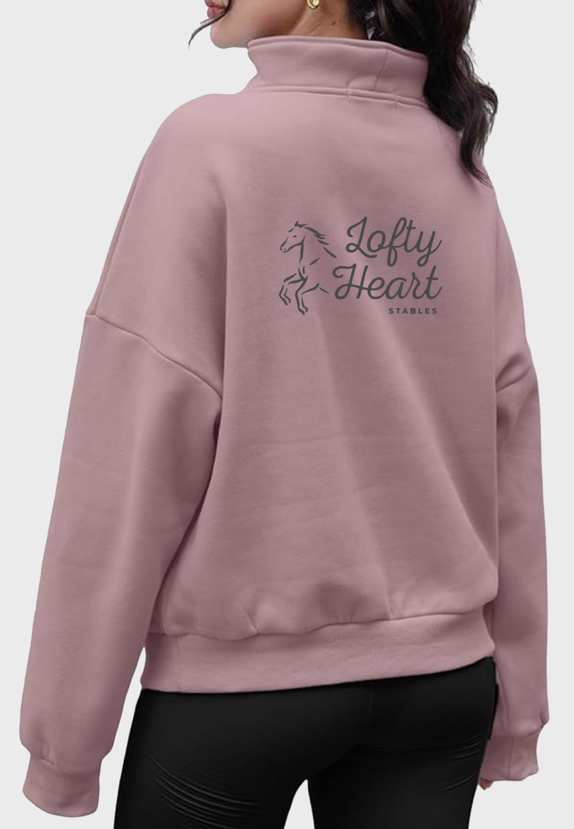 Lofty Heart Stables Trendy Queen Half Zip Pullover Sweatshirt
