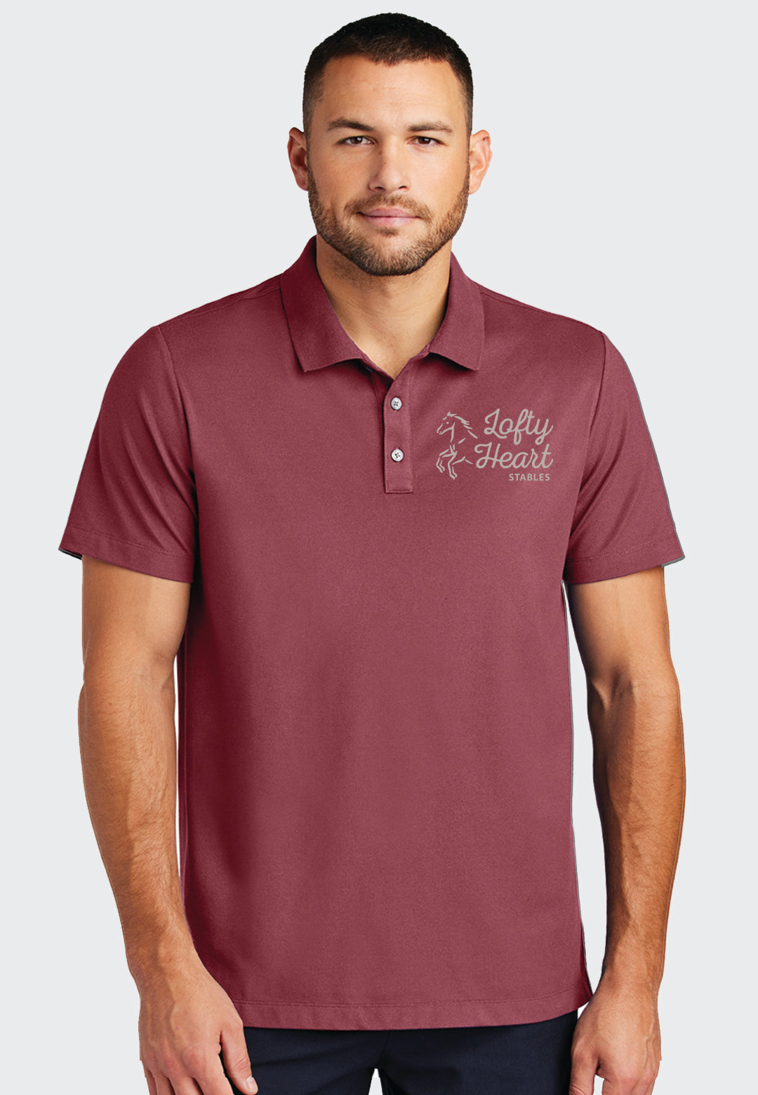 Lofty Heart Stables Mercer+Mettle™ Men’s Stretch Pique Polo, 3 Color Options