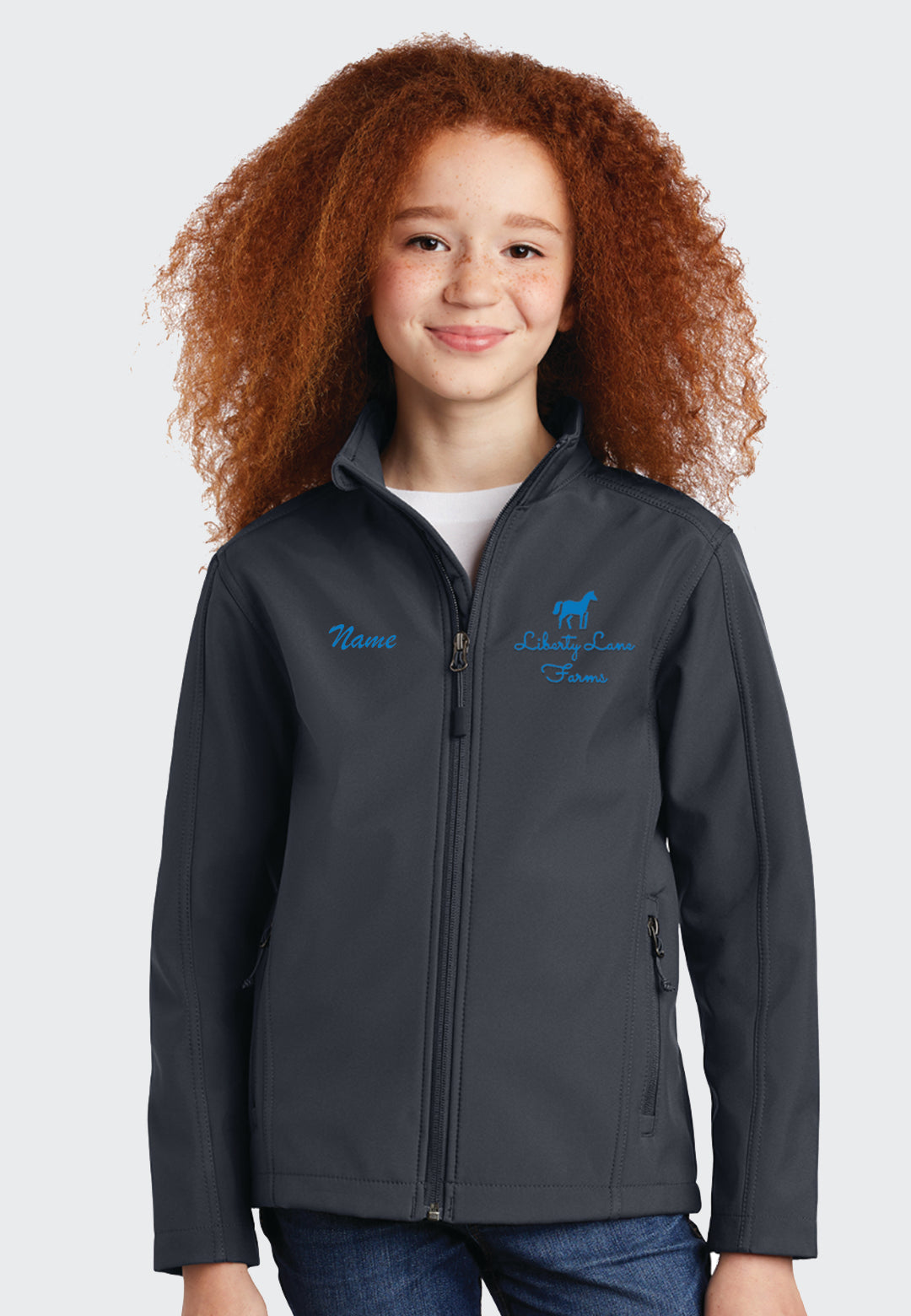 Liberty Lane Farms Port Authority® Youth Core Soft Shell Jacket - 3 Logo Choices