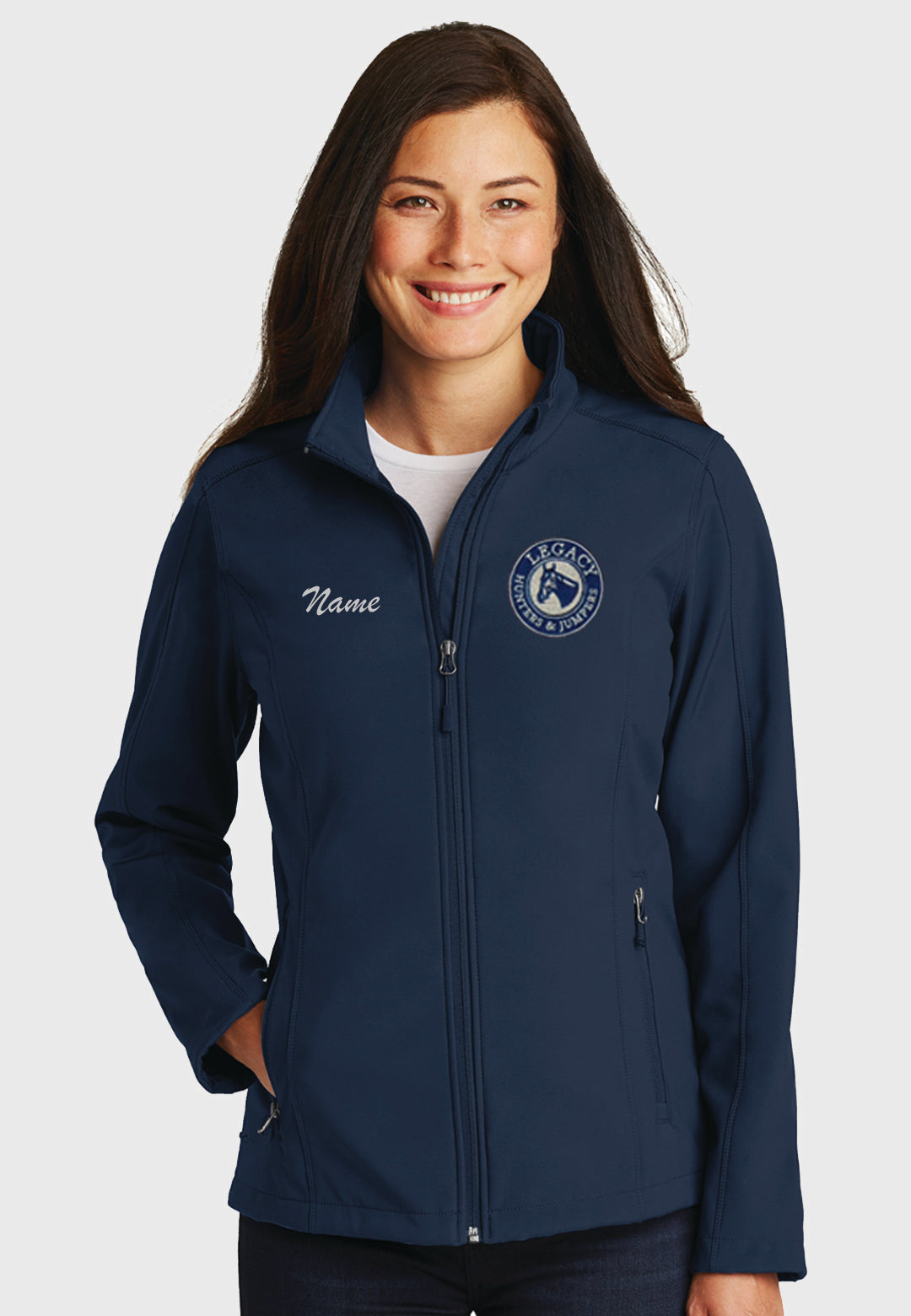 Legacy Hunters + Jumpers Port Authority® Core Navy Soft Shell Jacket - Men's, Ladies, Youth