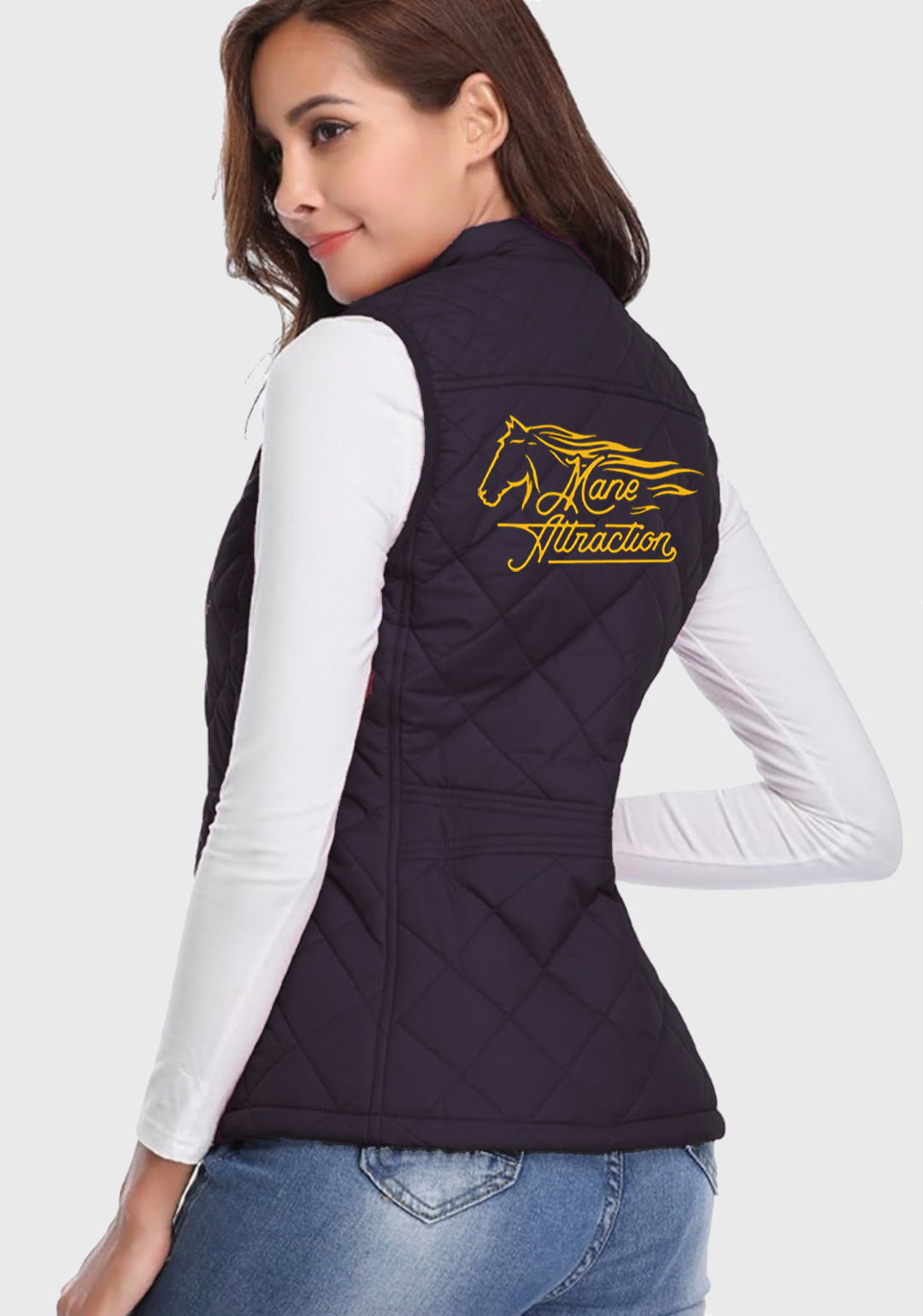 Mane Attraction LONGKING Ladies Lightweight Quilted Vest