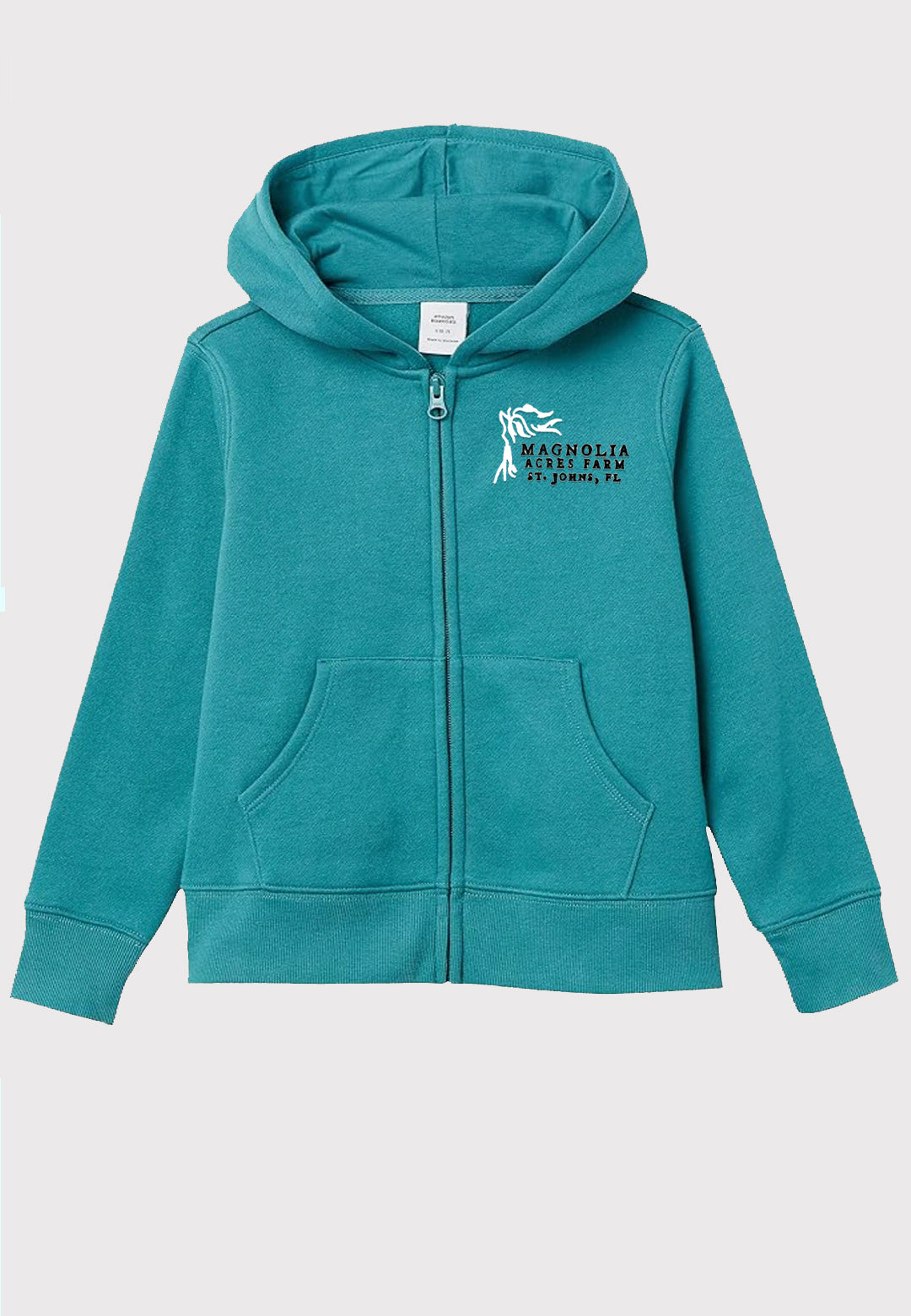 Magnolia Acres Farm AE Girls Fleece Zip-Up Hoodie, 2 Color Options