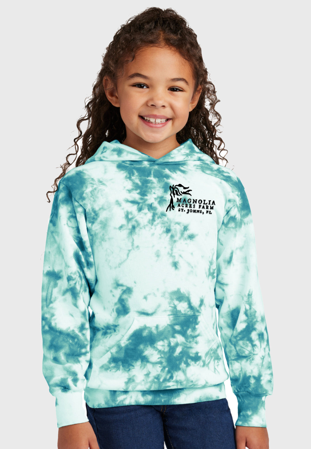 Magnolia Acres Farm Port & Company® Youth Crystal Tie-Dye Pullover Hoodie