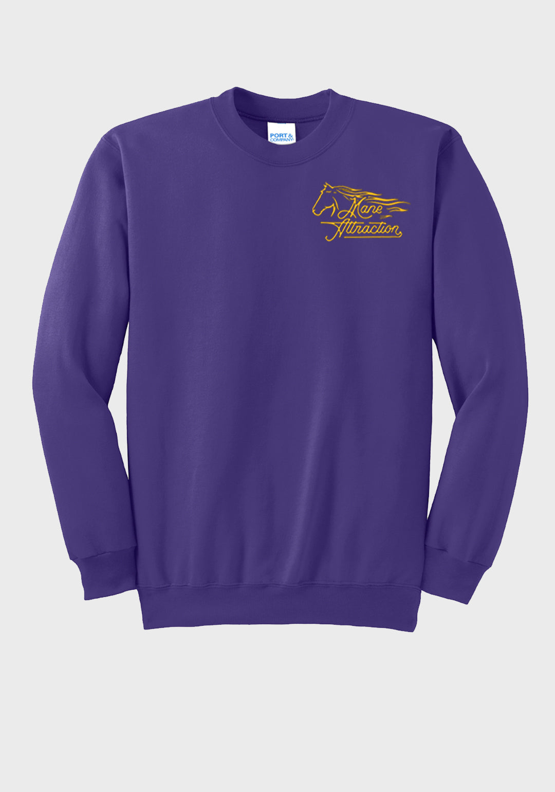 Mane Attraction Port & Company® Essential Fleece Crewneck Sweatshirt - Adult (unisex)/Youth Sizes, 2 Color Options