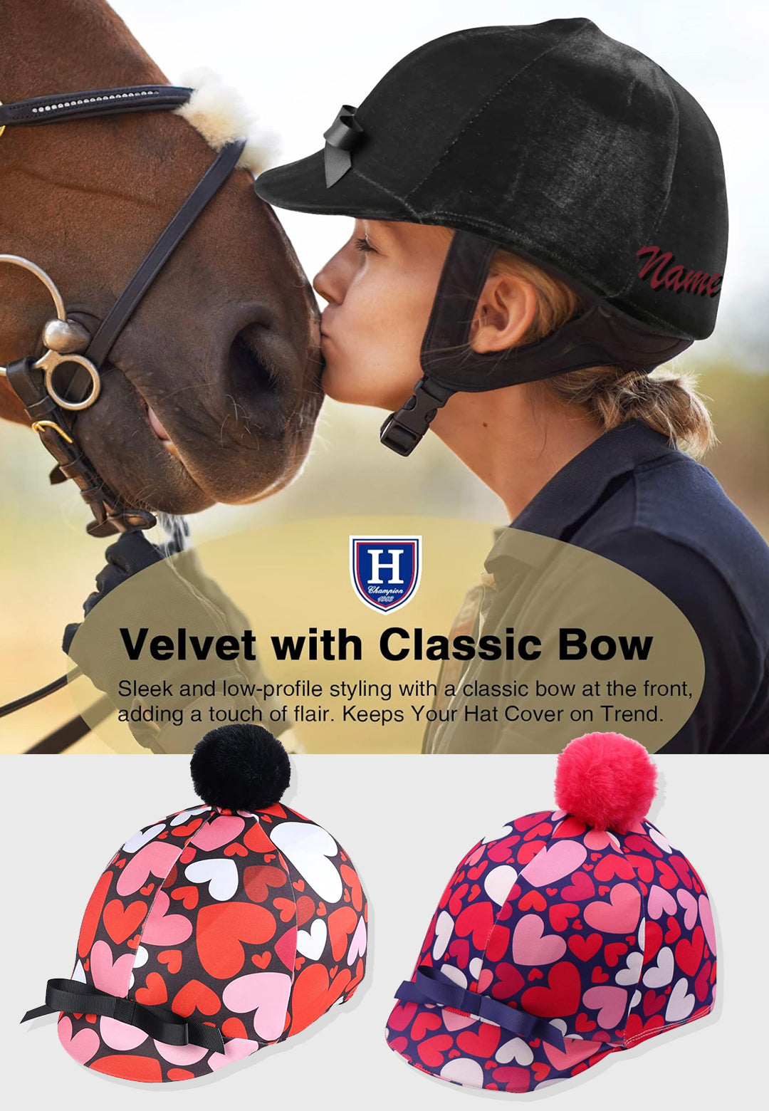 Marsh Creek Meadows Harrison Howard Equestrian Riding Helmet Covers, 3 Options