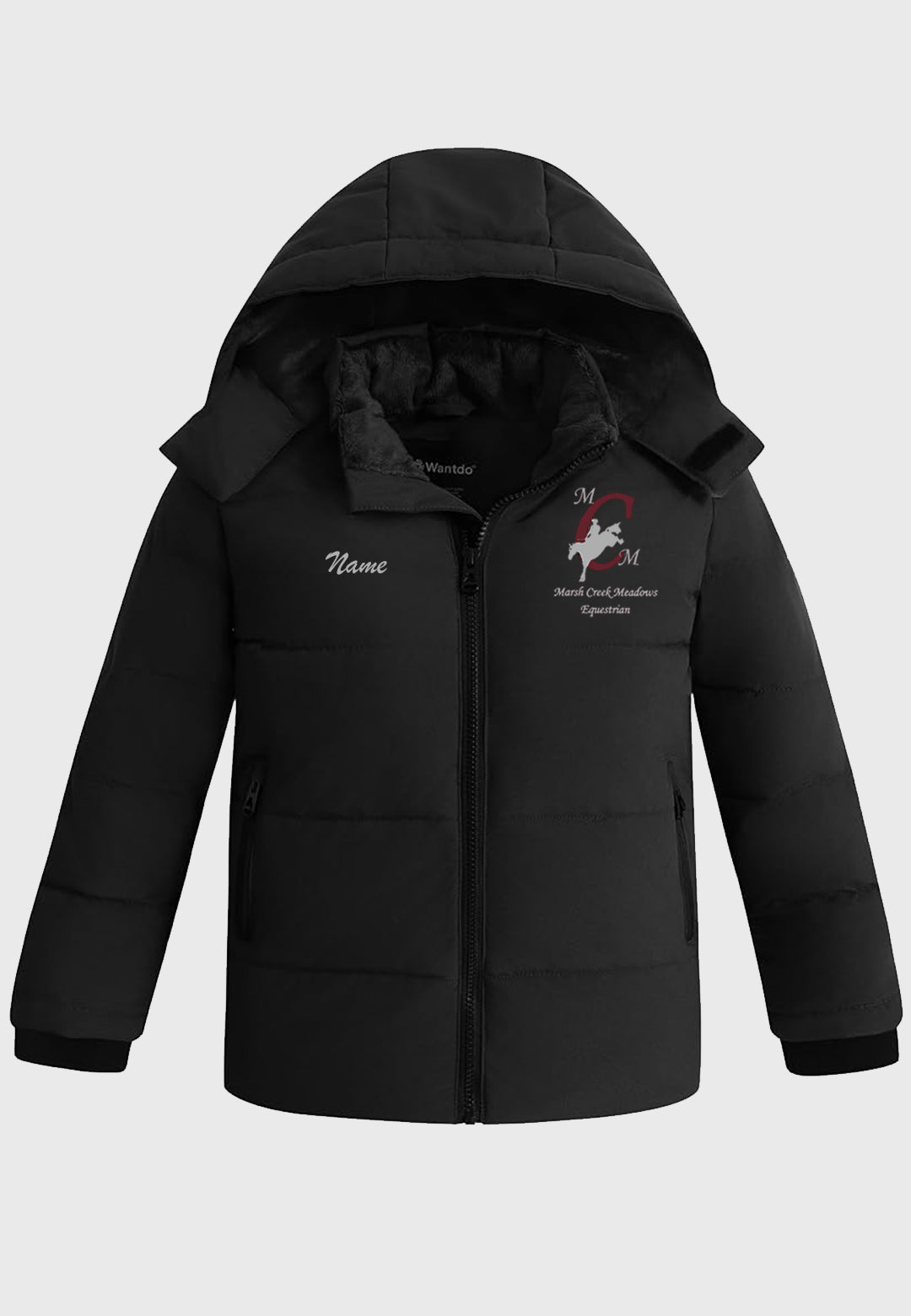 Marsh Creek Meadows Equestrian wantdo Youth hooded winter puffer Jacket