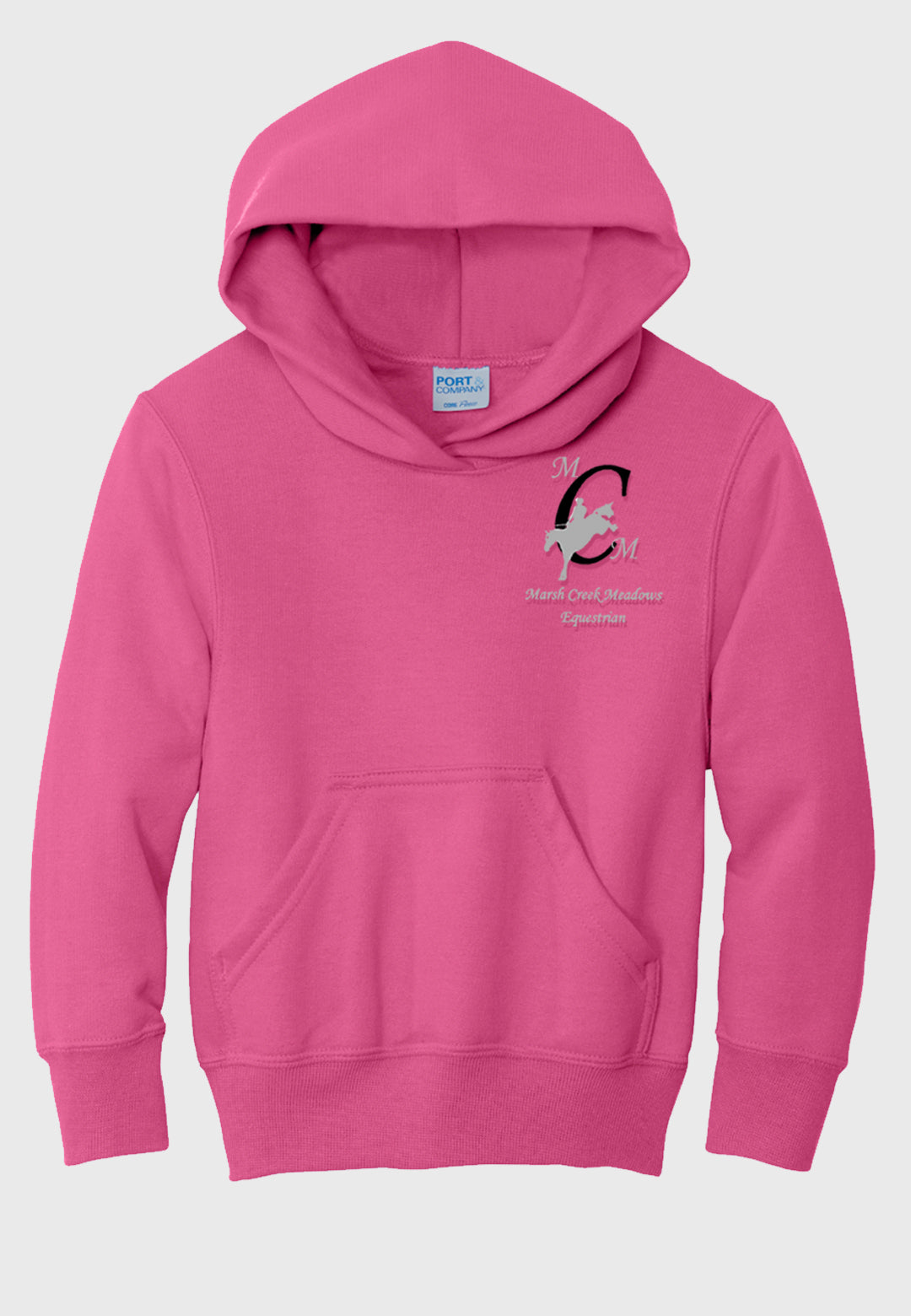 Marsh Creek Meadows Equestrian Port & Company® Essential Youth Fleece Pullover Hooded Sweatshirt, 3 Color Options