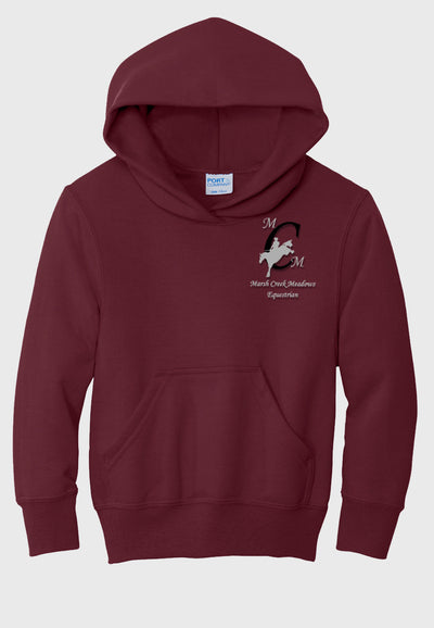 Marsh Creek Meadows Equestrian Port & Company® Essential Youth Fleece Pullover Hooded Sweatshirt, 3 Color Options
