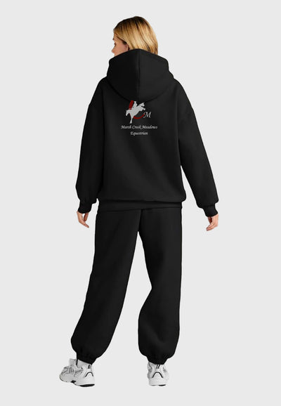 Marsh Creek Meadows Equestrian AUTOMET Women's 2 Piece Black Sweatsuit