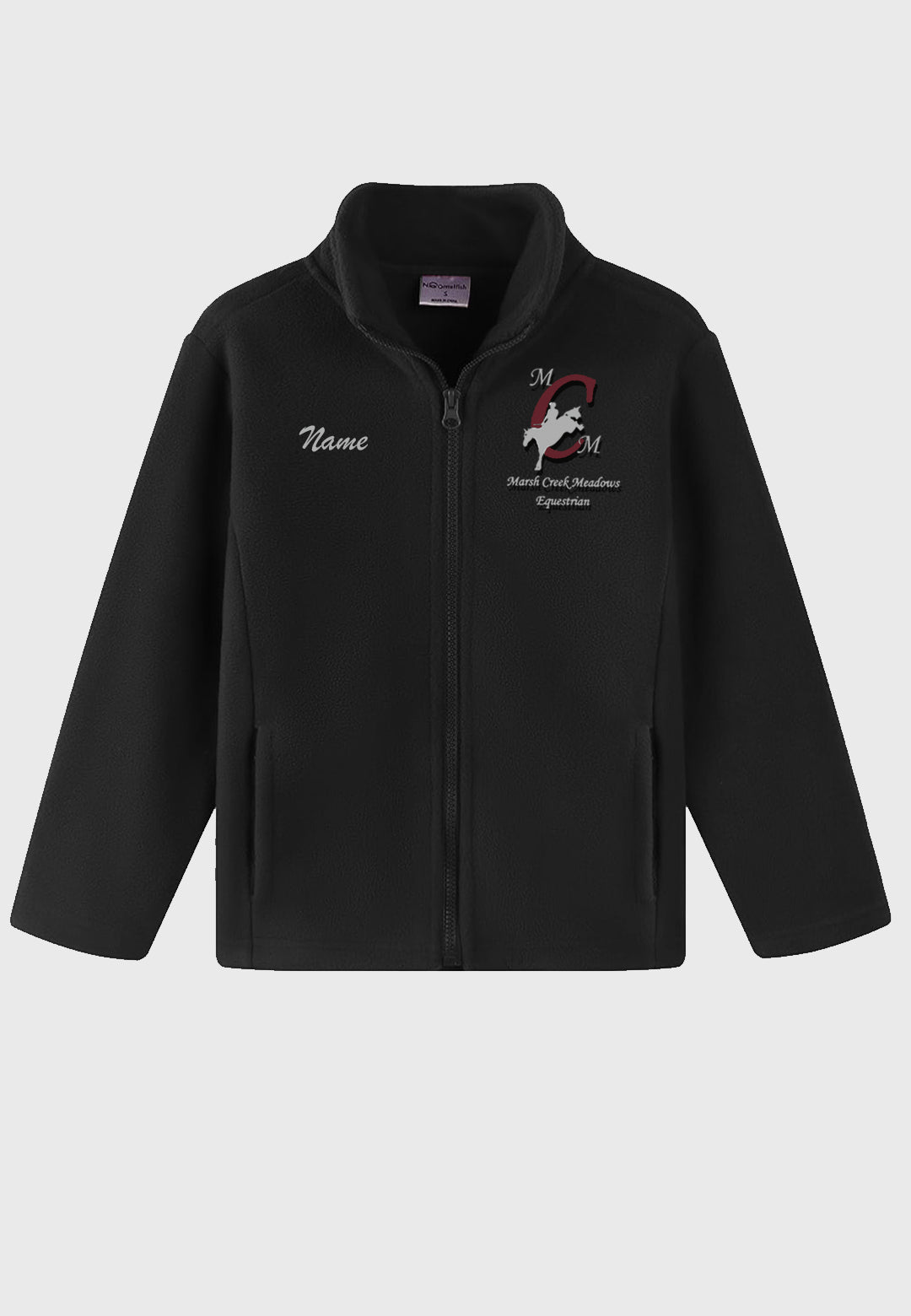 Marsh Creek Meadows Equestrian Noomelfish Girls Full Zip Soft Polar Fleece Jacket with Pockets, 3 Color Options