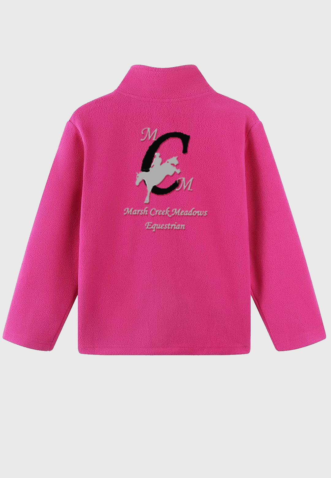 Marsh Creek Meadows Equestrian Noomelfish Girls Full Zip Soft Polar Fleece Jacket with Pockets, 3 Color Options