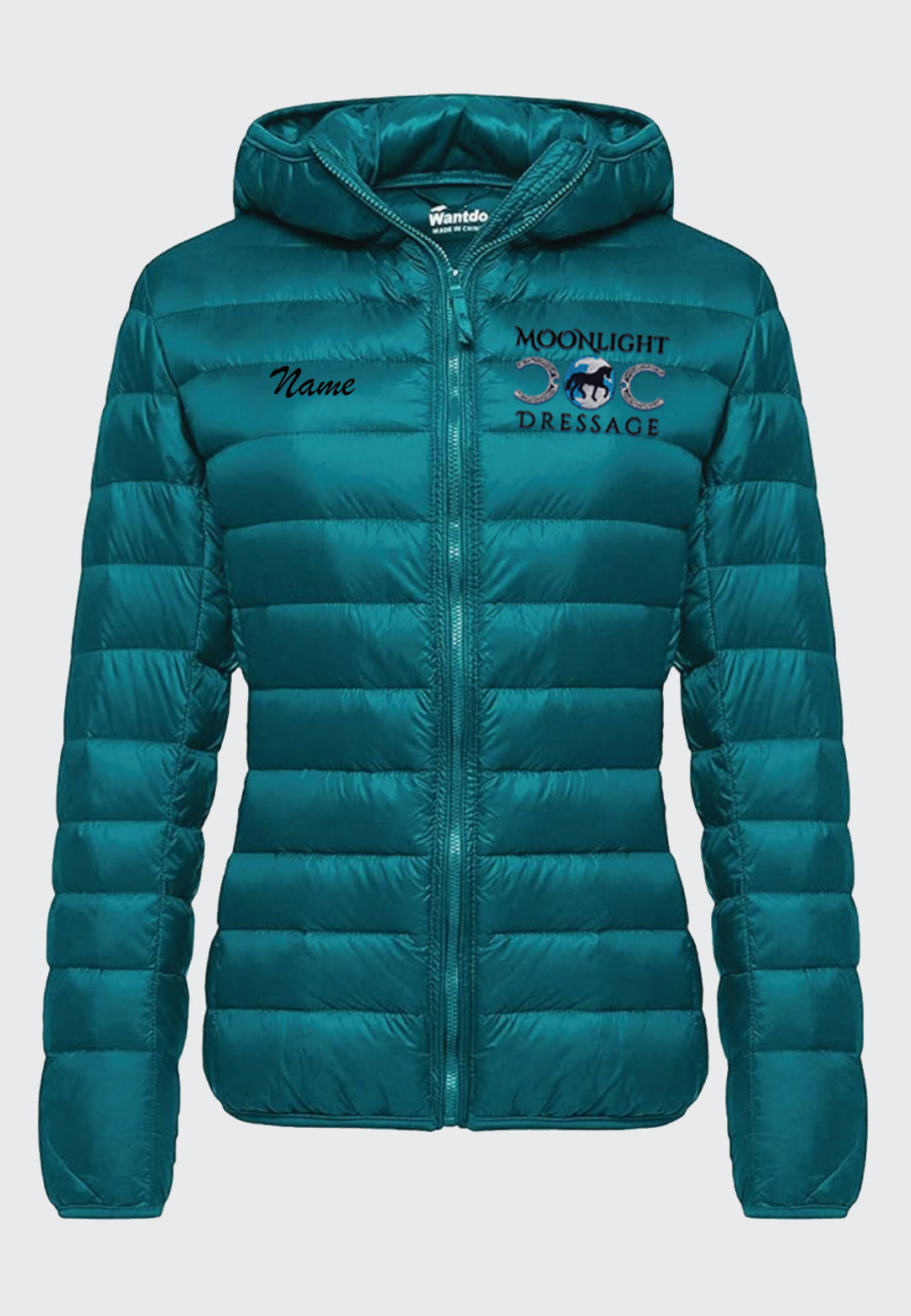 Moonlight Dressage Wantdo Ladies Hooded Packable Light Weight Short Down Jacket, 2 Color Options