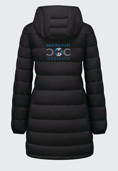 Moonlight Dressage YZG Ladies Quilted Long Down Puffer Coat w/Detachable Hood