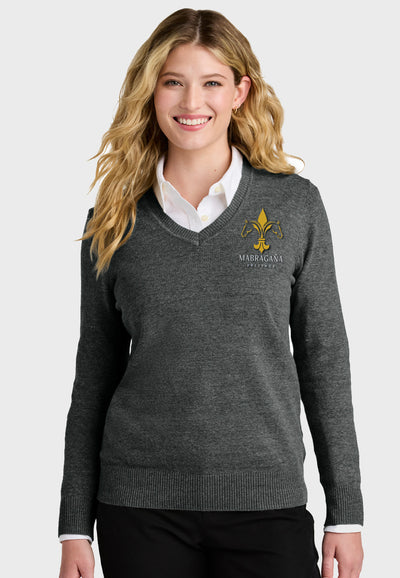 Mabragana Dressage Port Authority® Women’s Easy Care V-Neck Sweater, 3 Color Options