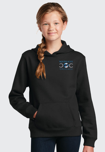 Moonlight Dressage Sport-Tek® Hooded Black Sweatshirt - Ladies/Mens/Youth Sizes