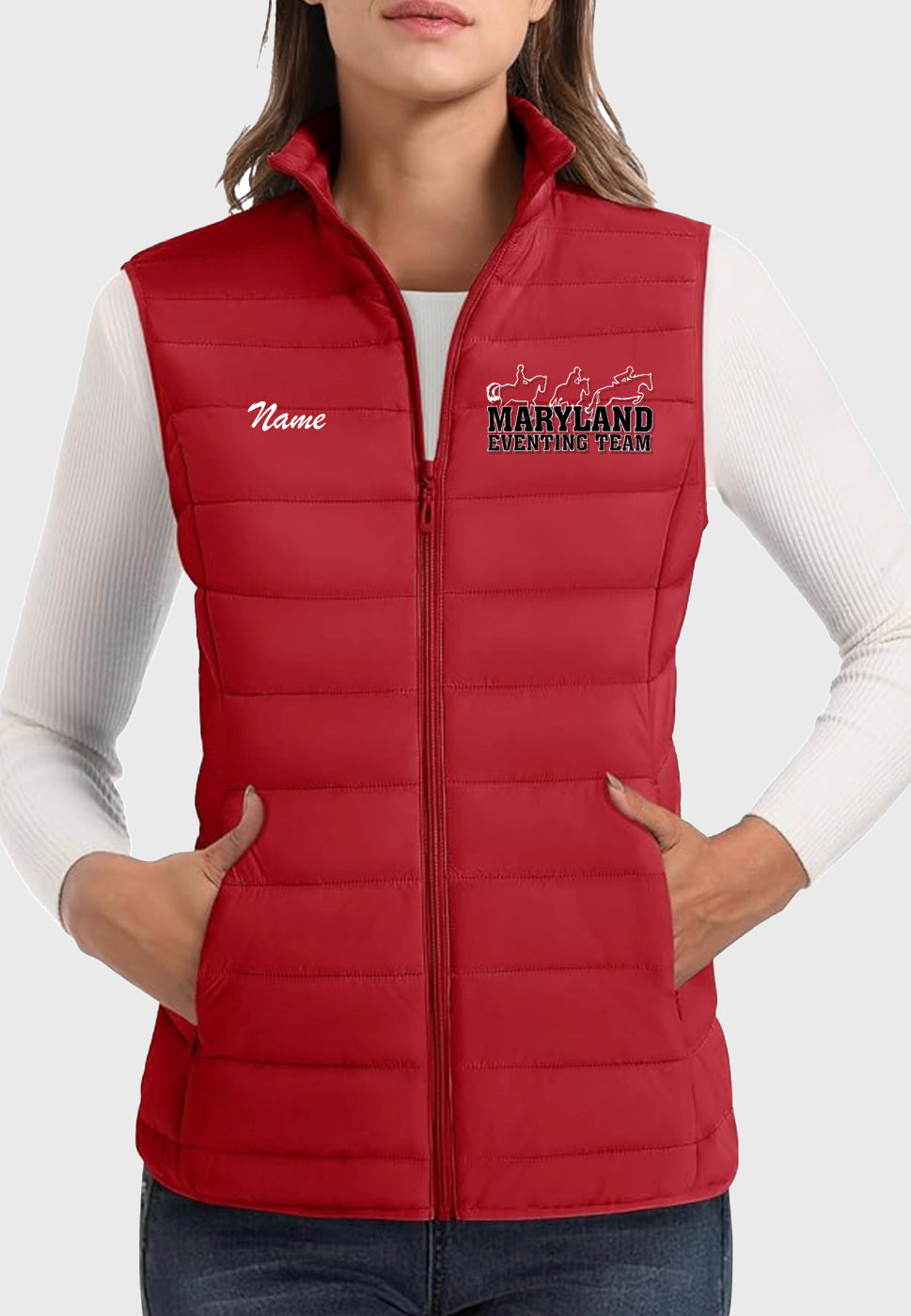 Maryland Eventing Team MAGCOMSEN Lightweight Women's Puffer Vest, 2 color options